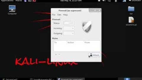How to install firewall and open ports in kali linux
