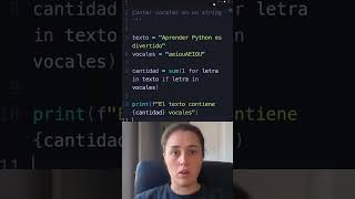 Contar vocales en un string usando python!