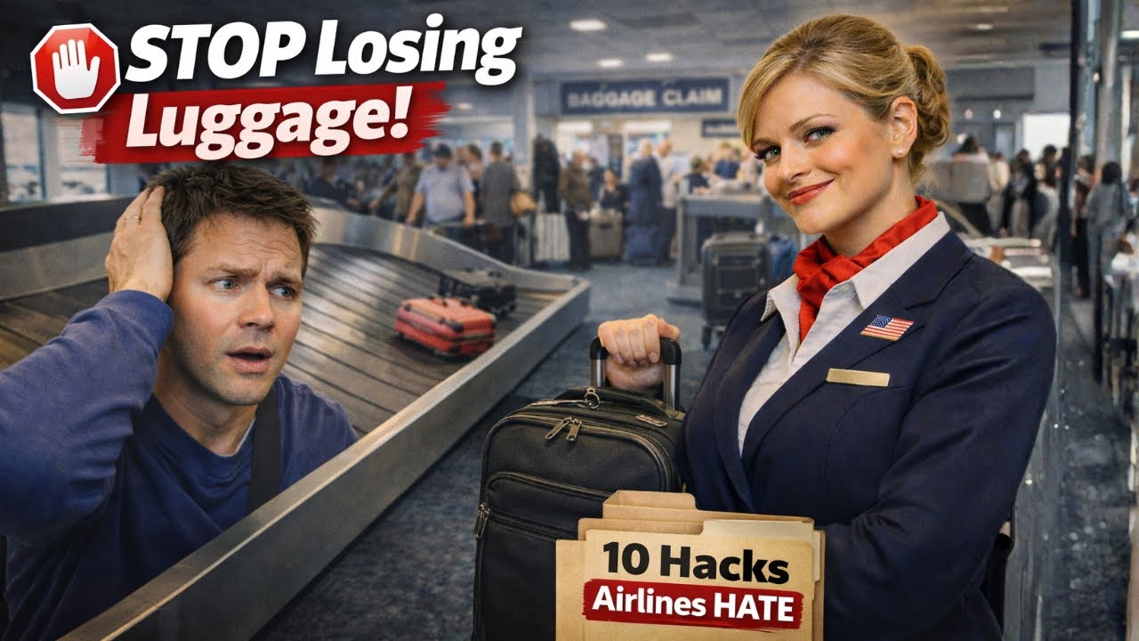 STOP Losing Luggage! 🛑 10 Airport Hacks Airlines HATE (Flight Attendant Secrets)