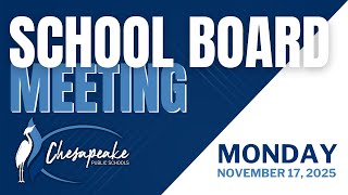 School Board Meeting: November 17, 2025