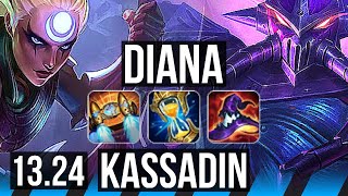 DIANA vs KASSADIN (MID) | 1100+ games, 11/3/13, Godlike, Rank 14 Diana | BR Challenger | 13.24