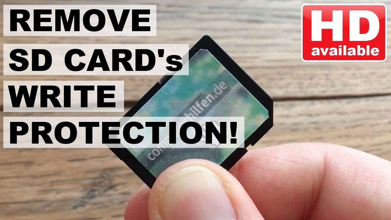 Remove write protection on an SD card!