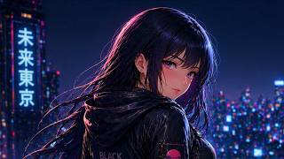 Dark Cyberpunk Synthwave Night Drive | Glass Skyline (Seamless 1 Hour Mix) | Black Horizon Audio