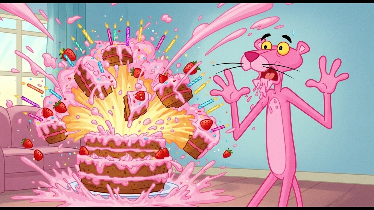 Panther Exploding The Exploding Birthday Cake 😲 | Funny Silent Cartoon Story | Pila ...