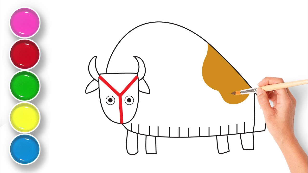 Y for Yak Drawing Coloring | Y para dibujar y colorear Yak #abcd # ...