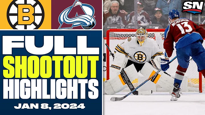 Boston Bruins at Colorado Avalanche | FULL Shootout Highlights - January 8, 2024