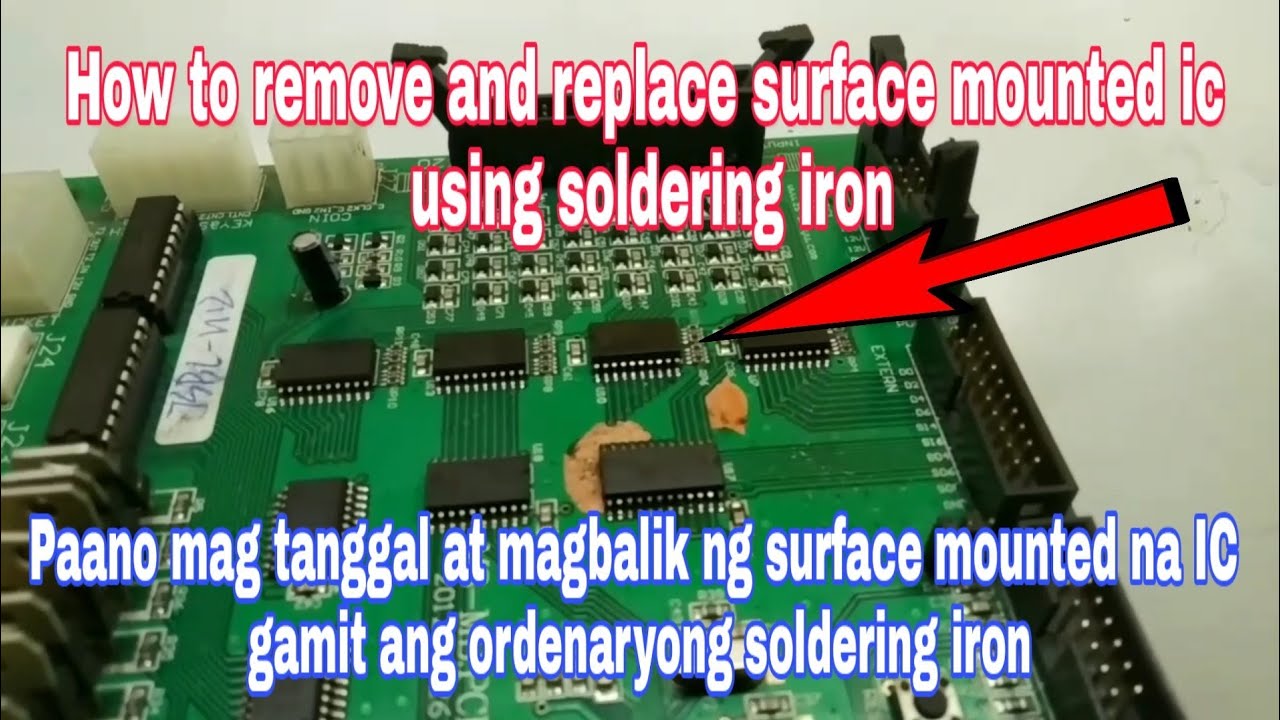 How to remove and replace surface mounted IC using soldering iron