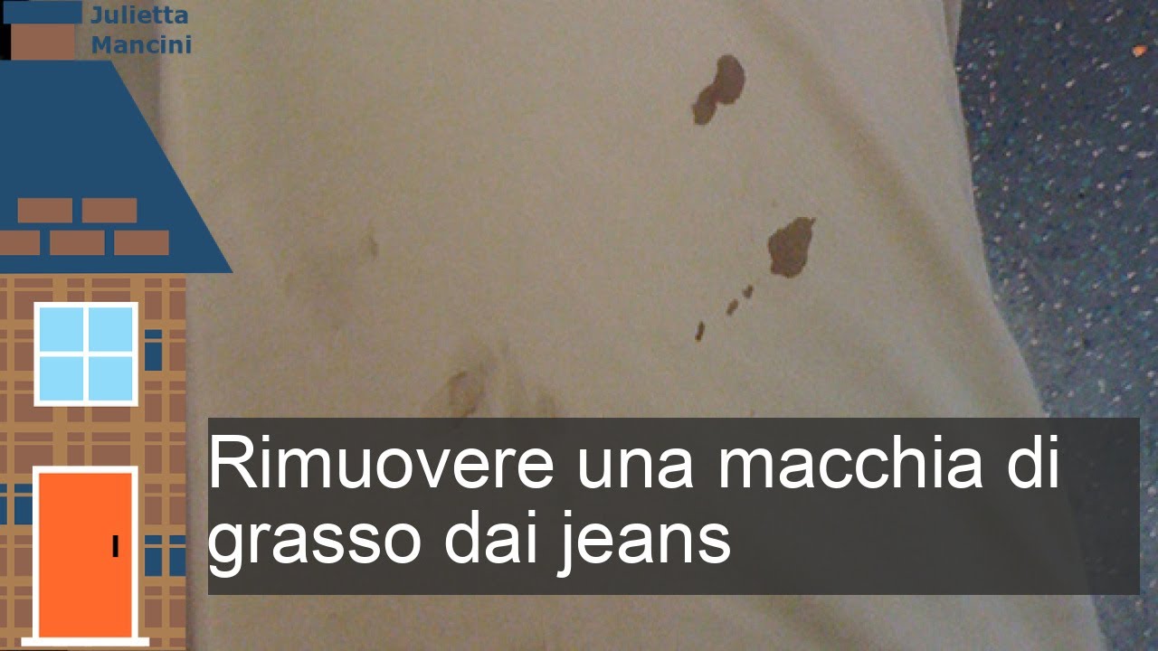 Come si rimuove una macchia di grasso dai jeans?