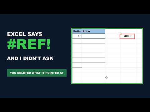 What #REF! Means in Excel (and How to Fix It)