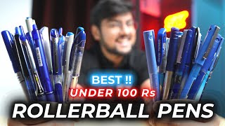 Best Rollerball Pens Under 100 Rs in India -30+ Pens Compared | Mega Stationery Haul 🔥🔥🔥