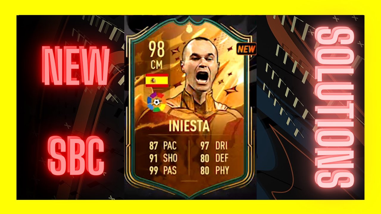 ANDRÉS INIESTA SBC MADFUT 23 | ALL 17 SOLUTIONS | INIESTA 98 WC HERO