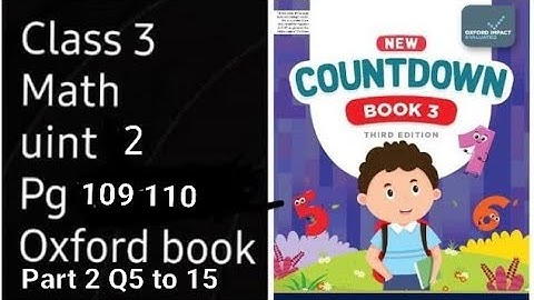 countdown book 3 third edition pg 109 110 (Q5 to Q15) part 2 / class three math unit 2 pg 109 110