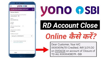 SBI YONO App से Recurring Deposit (RD) Close कैसे करें | How To Close RD Account In SBI Online