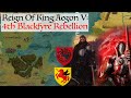 4th blackfyre rebellion  house of the dragon history  lore  reign of king aegon v targaryen