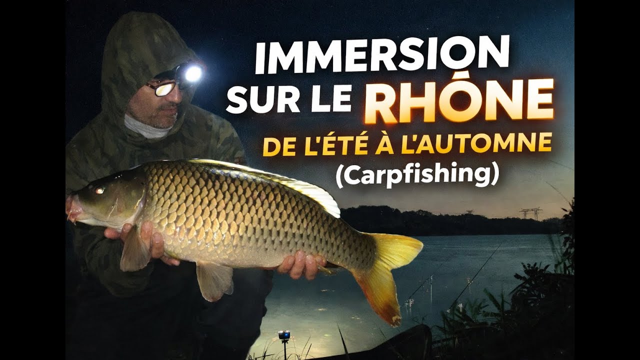 Immersion sur le Rhône de l'étè à l'automne (pêche de la carpe , carpfishing )