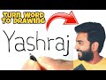 Can i Turn word YASHRAJ into Yashraj Mukhate Drawing , is it Possible 🤯 #shorts