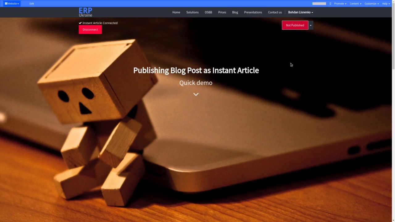 Publishing Blog Post as Facebook Instant Article
