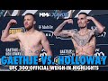 Max Holloway Shows Lightweight Frame at Weigh-Ins for BMF Title Fight vs. Justin Gaethje | UFC 300