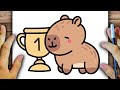 CÓMO DIBUJAR UN CAPIBARA CAMPEÓN