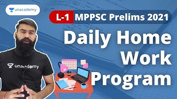 L 1 | MPPSC PRELIMS 2021 - Daily Home Work program | Gaurav sir