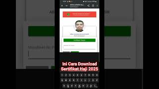 Cara download Sertifikat Haji 2025 #haji2025 #sertifikat #fypviral