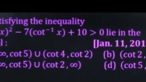 Jee Main Inverse Trigonometry PYQ 2019