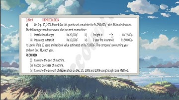 Solving 2013 regular Part (A) Depreciation from intermediate 2nd year Karachi board IN URDU
