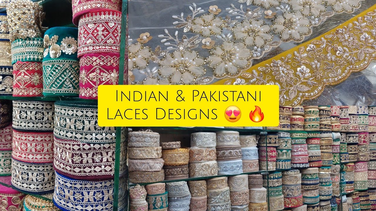 Fancy Lace Designs | Colourful Indian Patch Work Lace Designs 