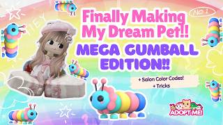 Finally Making My Dream Pet - Mega Gumball Caterpillar Edition, Plus Color Codes! #playadoptme screenshot 5
