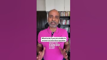 What to do if you are unable to answer an interview question #shorts