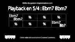 5/4 : Ebm7 Bbm7 - Take Five (Swing) Backing Track (180 bpm)