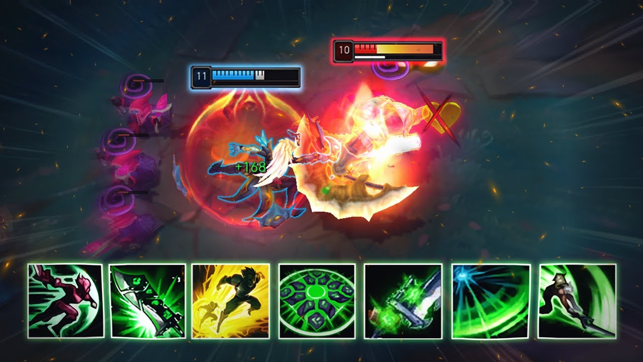 리븐 0.001초 콤보 'E R 플 점화 W 평 R Q'