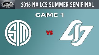 TSM vs CLG - Game 1 - 2016 NA LCS Summer Semifinal - Team SoloMid vs Counter Logic Gaming