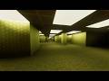 Building the backrooms in minecraft