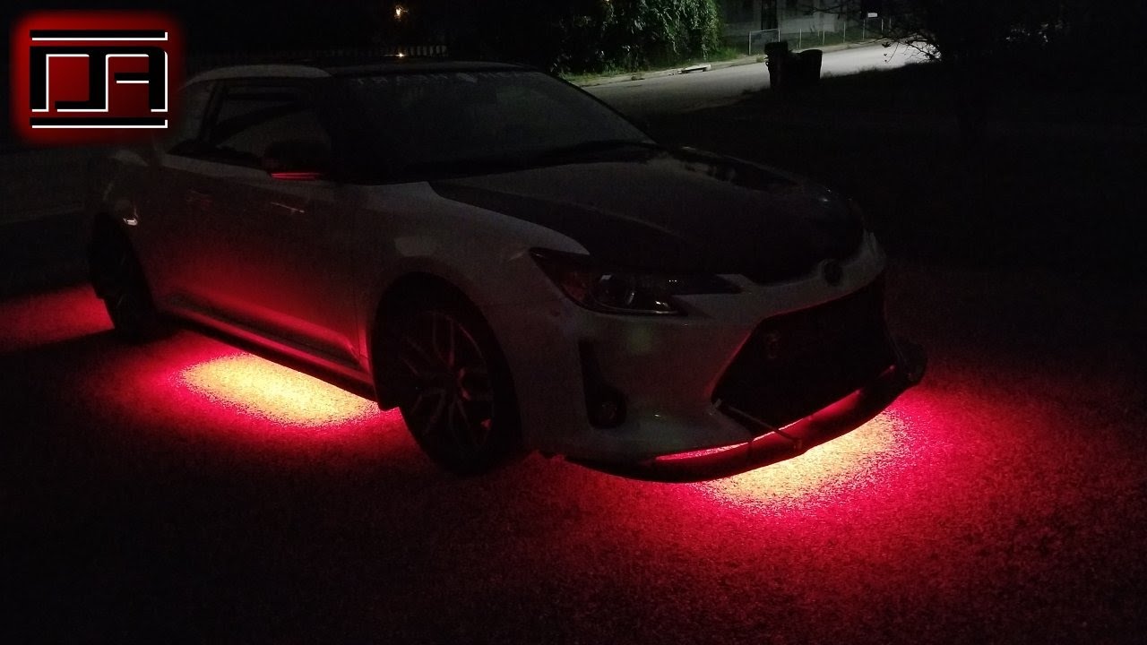 LEDGlow Slimline Underbody / Underglow LED Tube Kit Install (Scion tC2