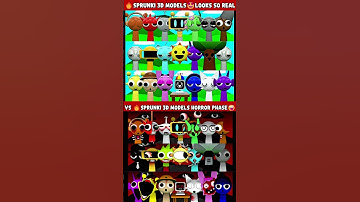 Sprunki 3D Models🤩 Looks so Real and Fascinating😄 vs Horror Phase - incredibox sprunki animation