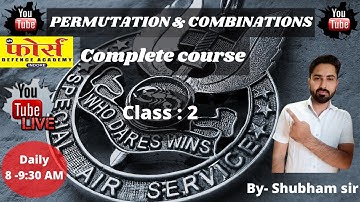 permutation and combination class:-2 / NDA /Airforce/ Navy