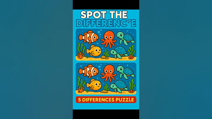 Can You Spot the 5 Differences? 🐠 Only 1% Can Get All