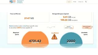 CARIN Storage Space Calculator