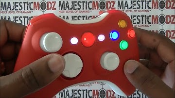 "Sexy Red" Xbox 360 Wireless Modded Controller | MajesticModz.com