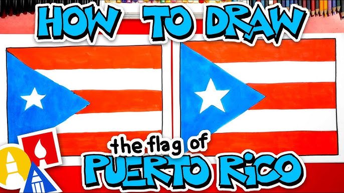 How To Draw The Puerto Rico Flag Youtube How To Draw The Puerto Rico Flag Youtube