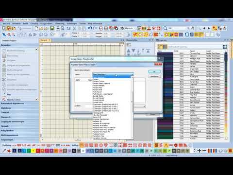 BERNINA software V8 Instellen eigen kleurkaart borduurgarens