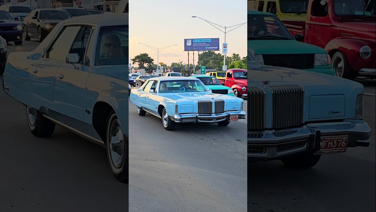 1976 Chrysler New Yorker Classic Car Drive By Engine Sound Woodward Dream Cruise 2024