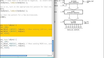 Arduino Tetris Part 4 - Bitmap and Shift Register code walkthrough