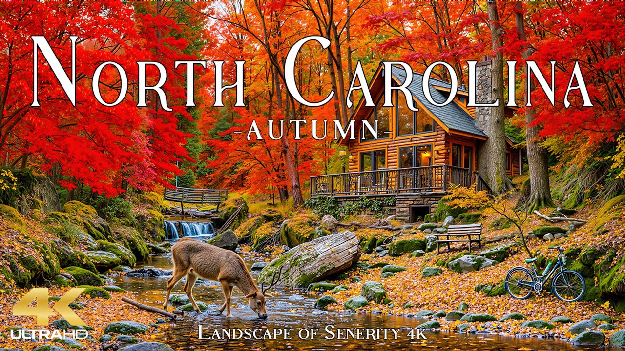 Autumn in North Carolina 4K UHD 🍁 Blue Ridge Parkway, Fiery Foliage & Mountain Vistas