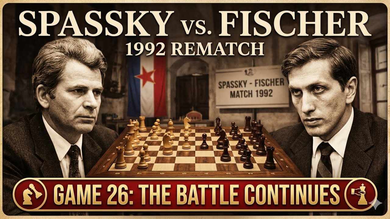 Fischer Spassky チェス フィッシャー vsスパスキー 1992年 Spassky vs. Fischer 1992 | Game 26: The Battle Continues - YouTube