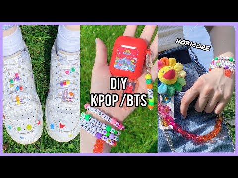 DIY УКРАШЕНИЯ В СТИЛЕ BTS / Hobicore 🌈💜Custom Shoes, Bracelets, Keychain | kpop