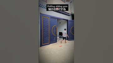 Folding sliding gates by Hibza sterling interiors pvt ltd #gatelookcraft #gate #foldinggates #profil
