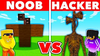 NOOB vs HACKER: I Cheated In a SIREN HEAD Build Challenge in Minecraft