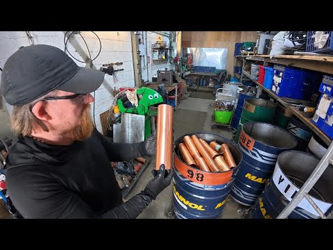 Filling my barrels with copper! 